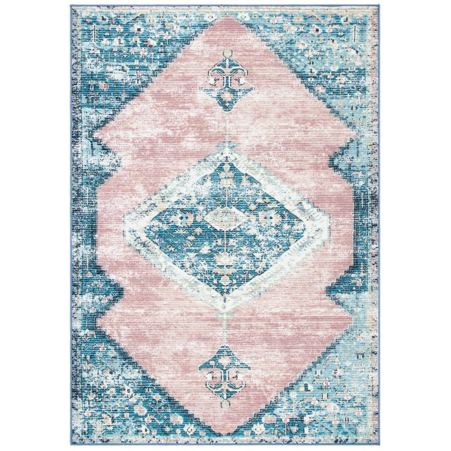 SAFAVIEH Journey Collection JNY147M Blue / Pink Rug Image 1