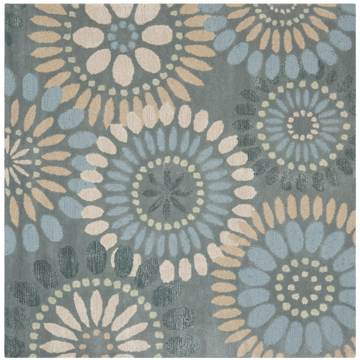 SAFAVIEH Jardin JAR455A Handmade Grey / Blue Rug Image 6