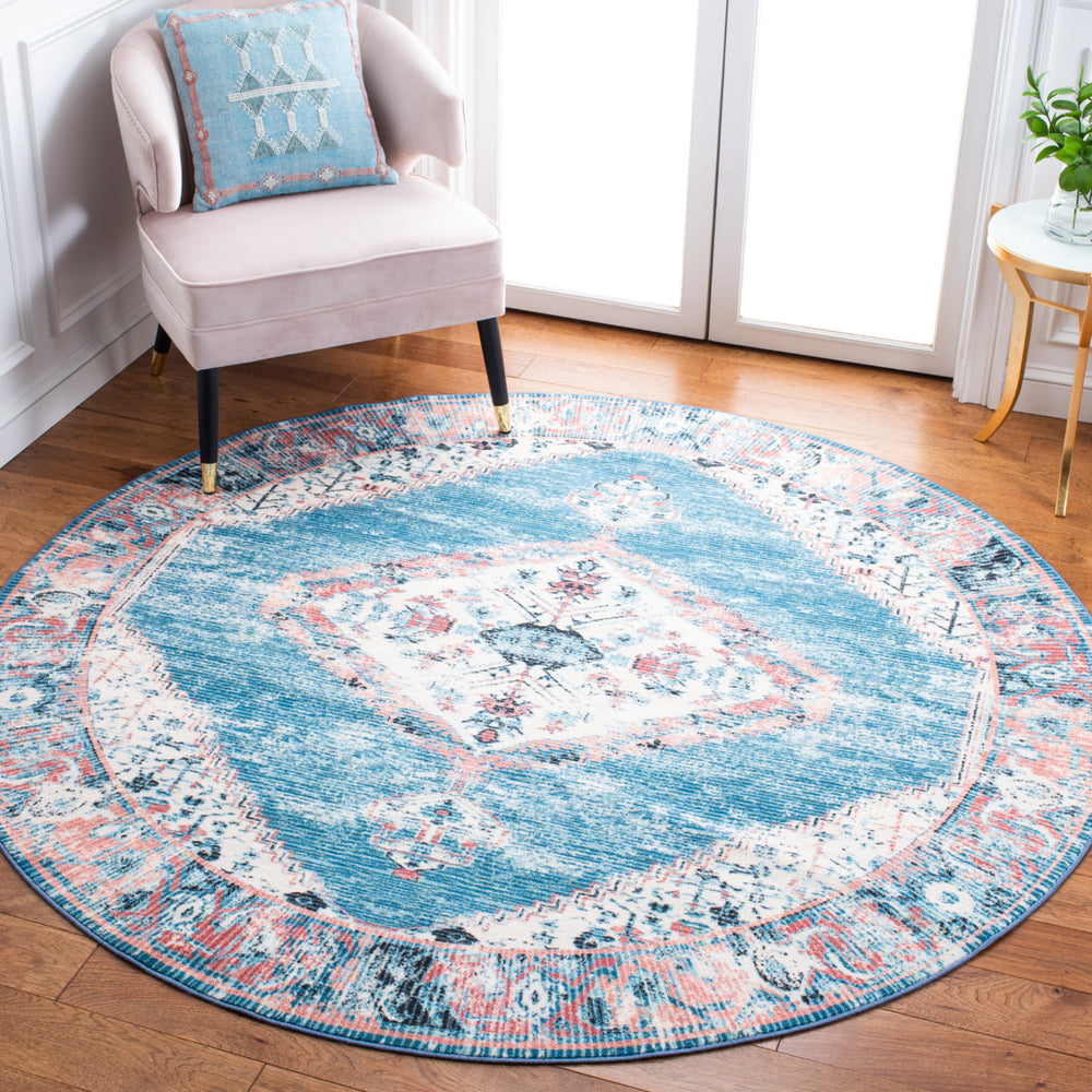 SAFAVIEH Journey Collection JNY149A Ivory / Blue Rug Image 2