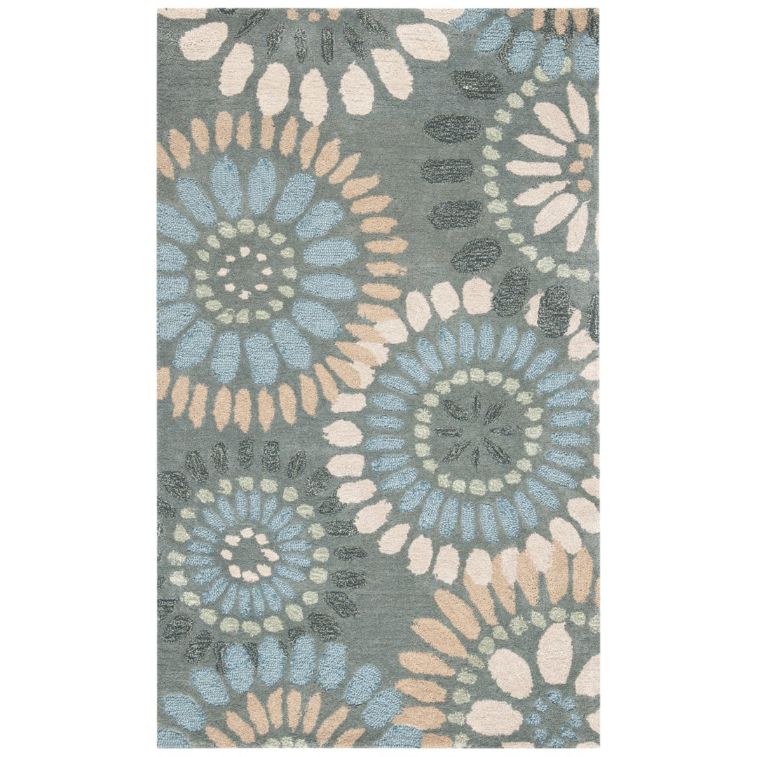 SAFAVIEH Jardin JAR455A Handmade Grey / Blue Rug Image 8