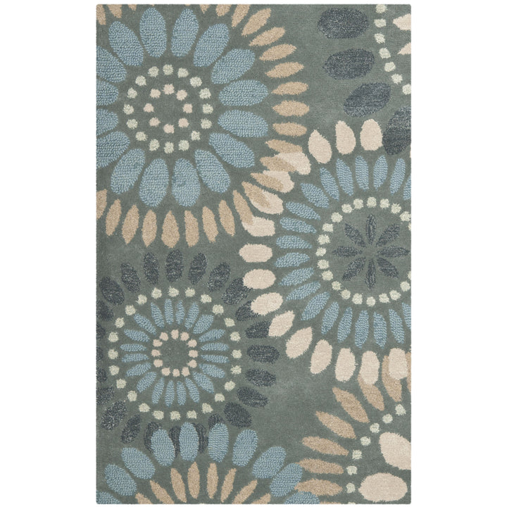 SAFAVIEH Jardin JAR455A Handmade Grey / Blue Rug Image 9