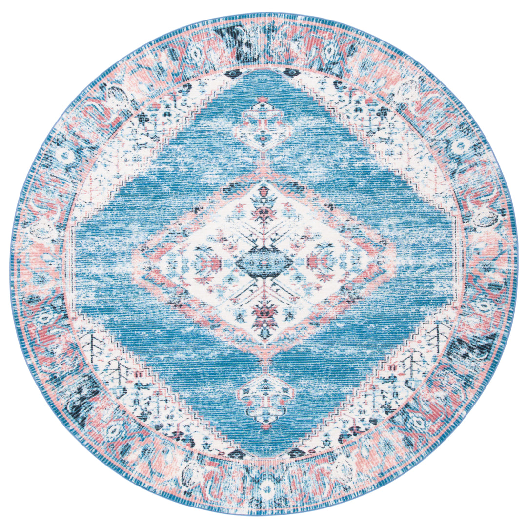 SAFAVIEH Journey Collection JNY149A Ivory / Blue Rug Image 4