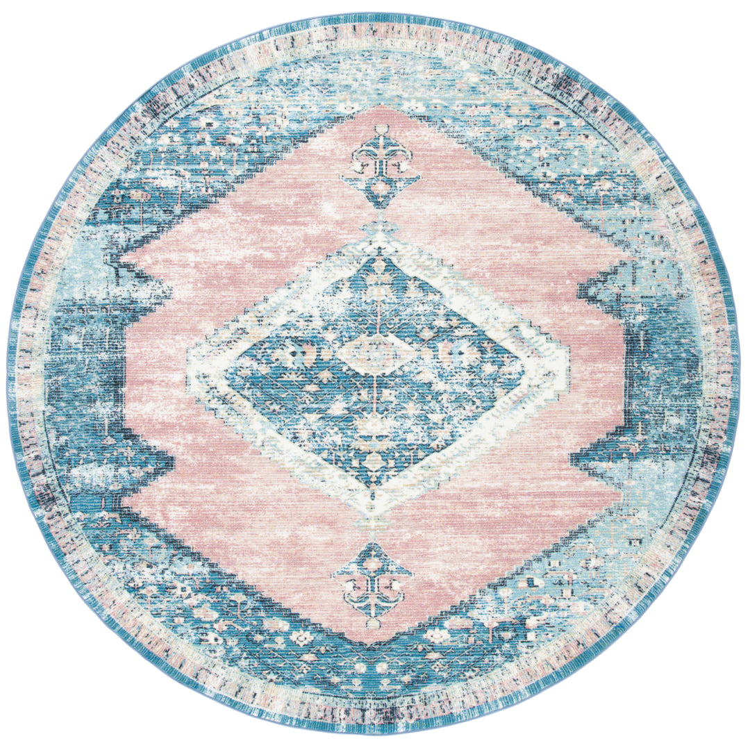 SAFAVIEH Journey Collection JNY147M Blue / Pink Rug Image 4