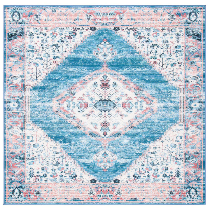 SAFAVIEH Journey Collection JNY149A Ivory / Blue Rug Image 6