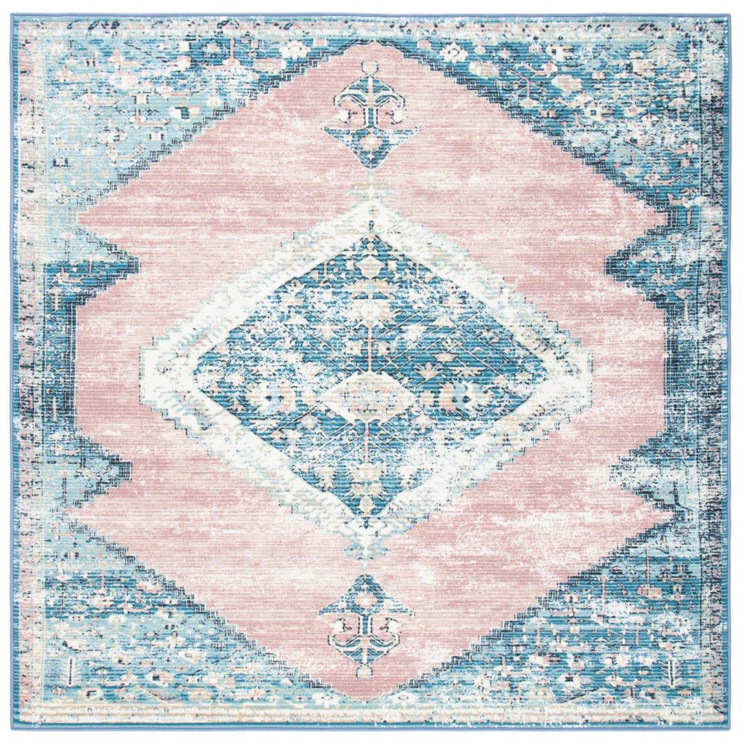 SAFAVIEH Journey Collection JNY147M Blue / Pink Rug Image 6