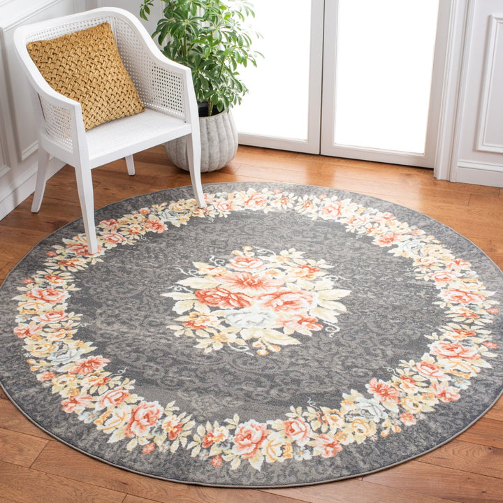 SAFAVIEH Journey Collection JNY125F Grey / Pink Rug Image 2