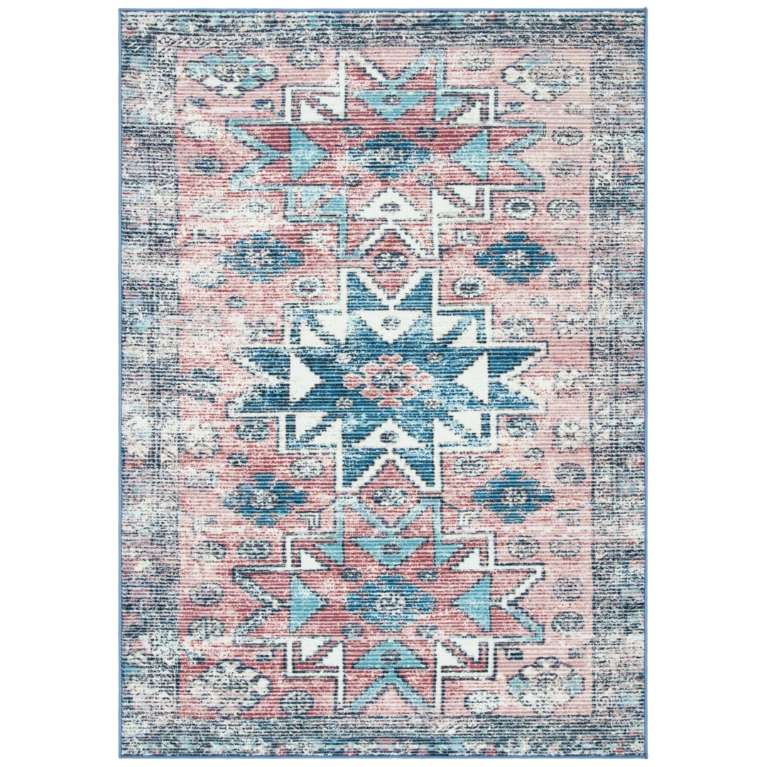 SAFAVIEH Journey Collection JNY148U Pink / Blue Rug Image 1