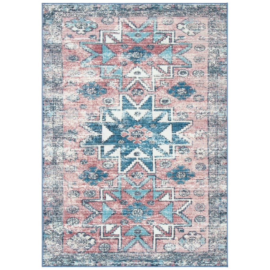 SAFAVIEH Journey Collection JNY148U Pink / Blue Rug Image 1