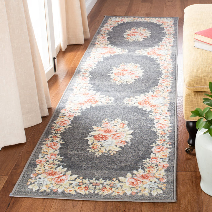 SAFAVIEH Journey Collection JNY125F Grey / Pink Rug Image 3