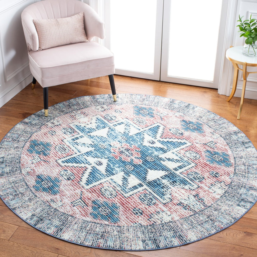 SAFAVIEH Journey Collection JNY148U Pink / Blue Rug Image 2