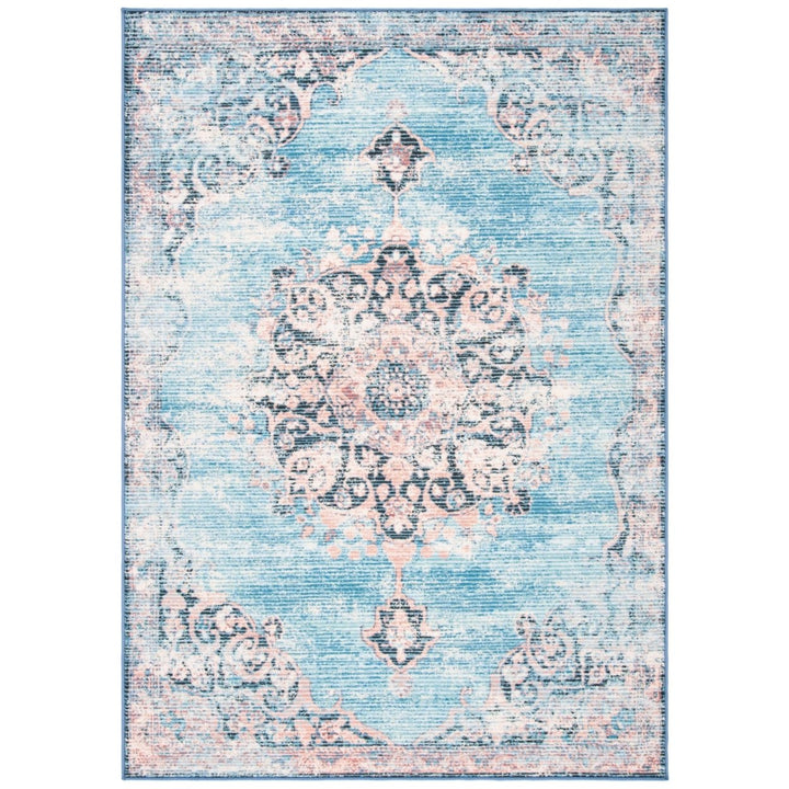 SAFAVIEH Journey Collection JNY152M Turquoise / Pink Rug Image 1