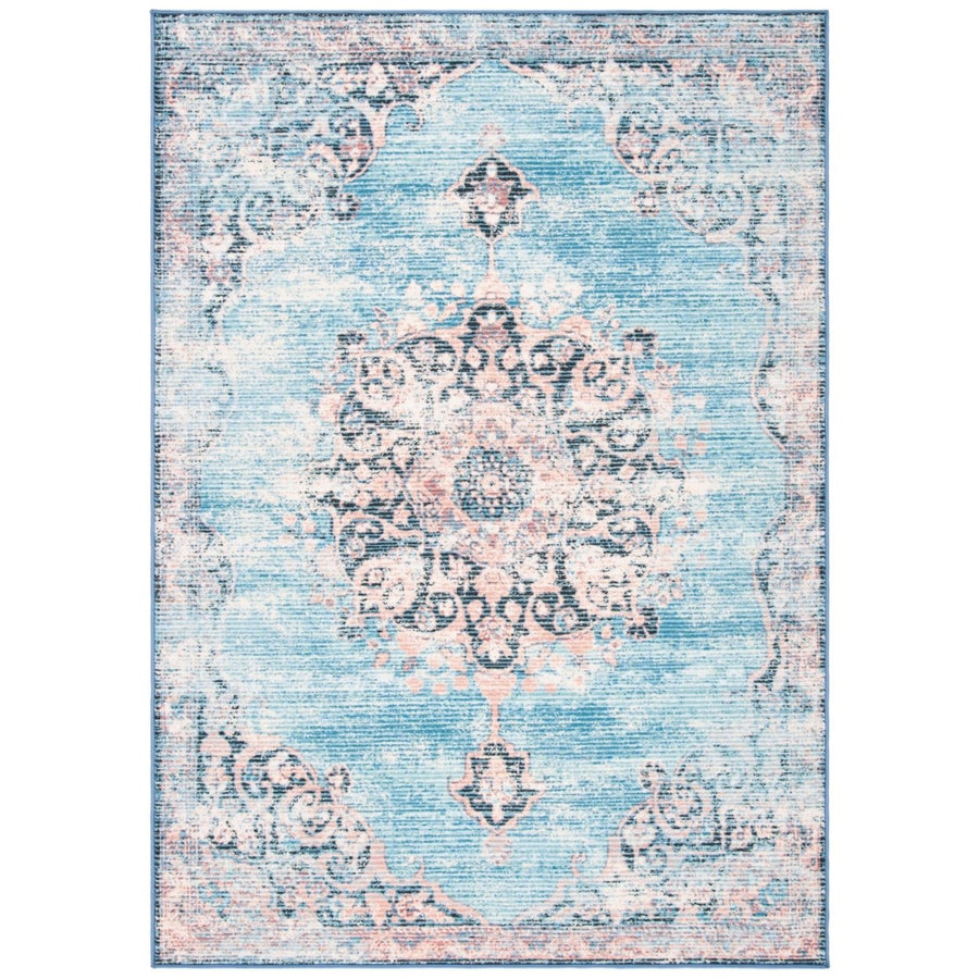 SAFAVIEH Journey Collection JNY152M Turquoise / Pink Rug Image 1