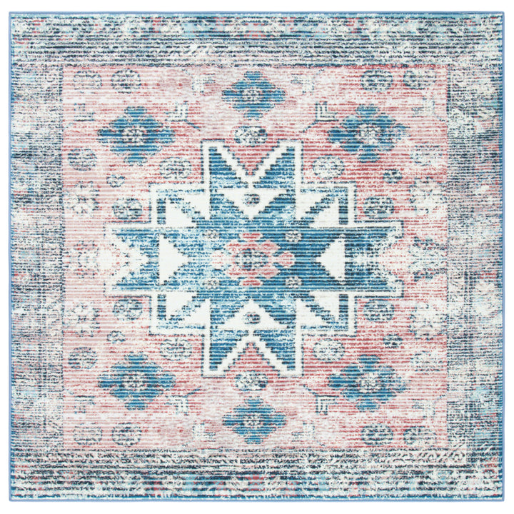 SAFAVIEH Journey Collection JNY148U Pink / Blue Rug Image 6