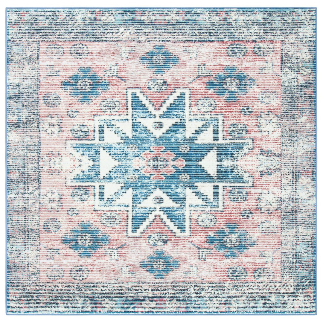 SAFAVIEH Journey Collection JNY148U Pink / Blue Rug Image 1