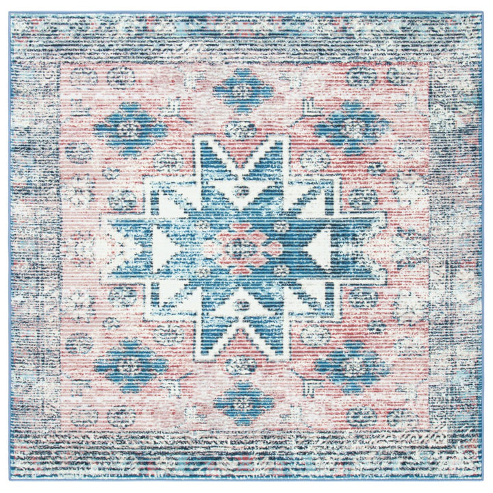 SAFAVIEH Journey Collection JNY148U Pink / Blue Rug Image 1