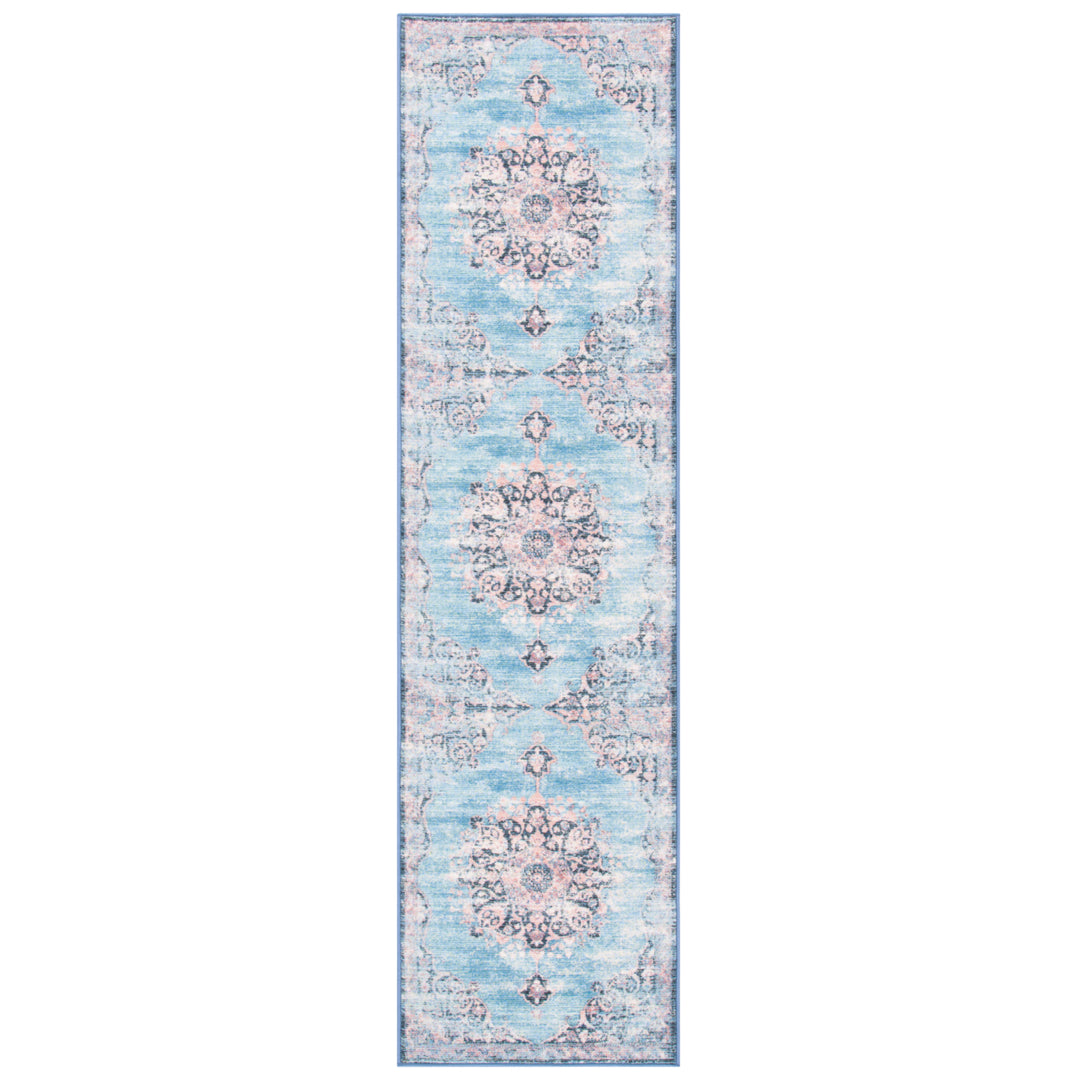 SAFAVIEH Journey Collection JNY152M Turquoise / Pink Rug Image 5