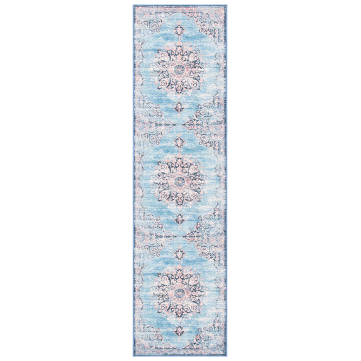 SAFAVIEH Journey Collection JNY152M Turquoise / Pink Rug Image 5