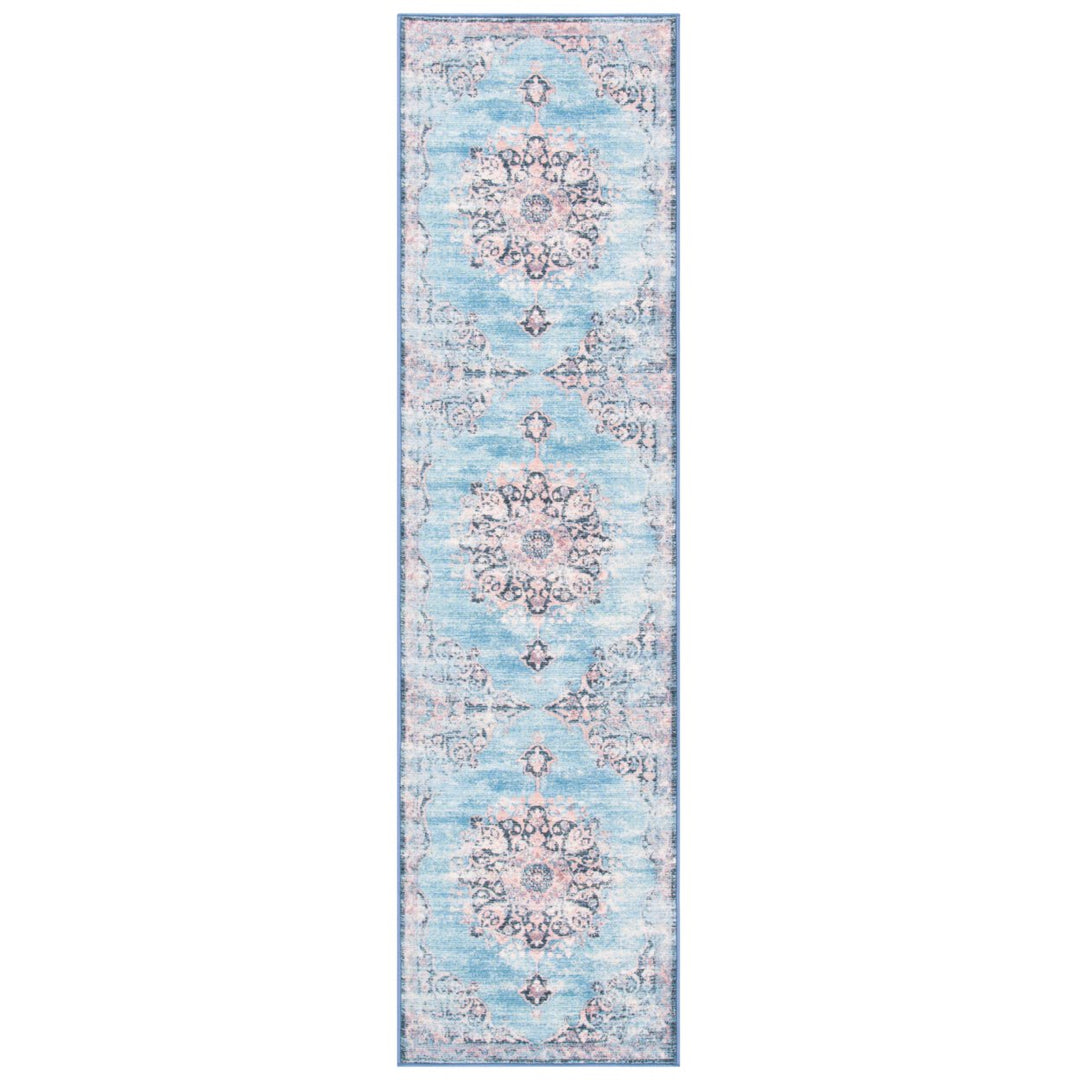 SAFAVIEH Journey Collection JNY152M Turquoise / Pink Rug Image 1