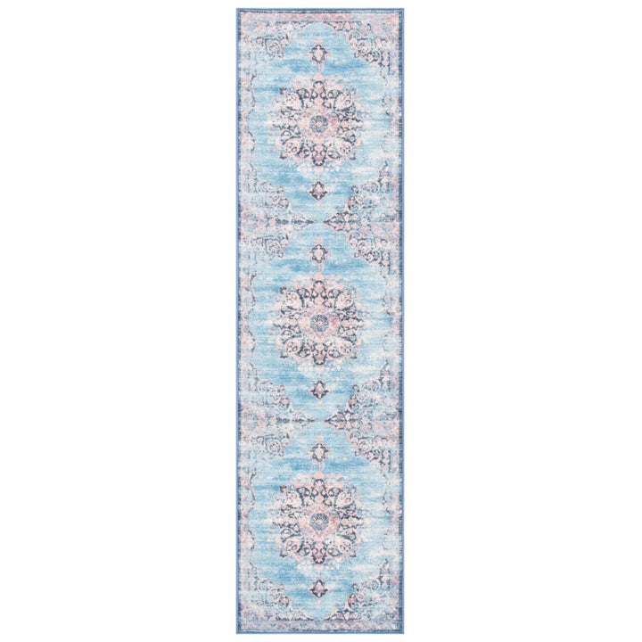 SAFAVIEH Journey Collection JNY152M Turquoise / Pink Rug Image 1