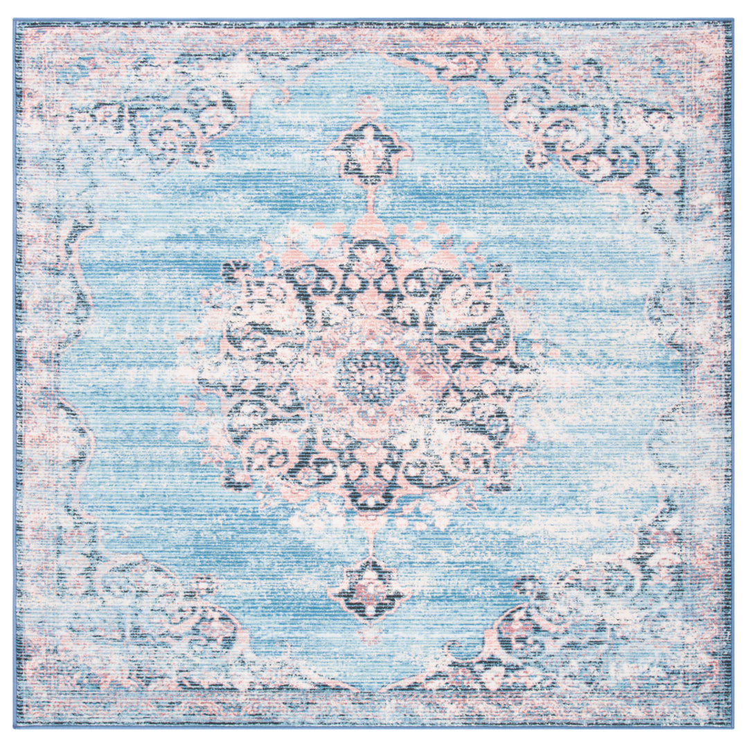 SAFAVIEH Journey Collection JNY152M Turquoise / Pink Rug Image 6