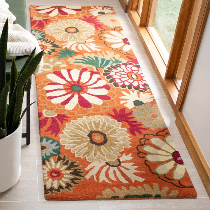 SAFAVIEH Jardin JAR812A Handmade Orange / Multi Rug Image 3