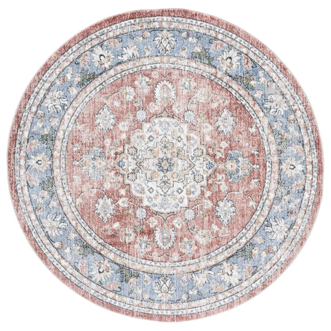 SAFAVIEH Jasmine Collection JSM317P Rust / Blue Rug Image 1