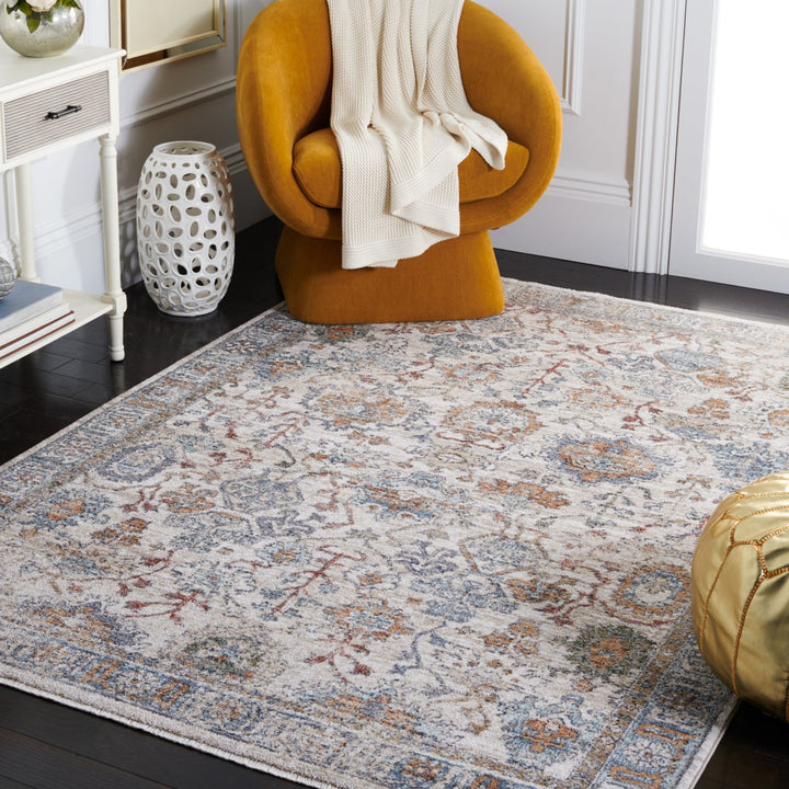 SAFAVIEH Jasmine Collection JSM319A Ivory / Blue Rug Image 1