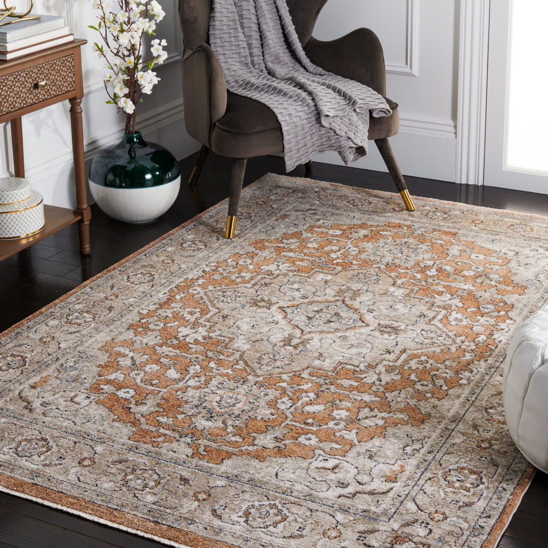 SAFAVIEH Jasmine Collection JSM375E Gold / Grey Rug Image 1