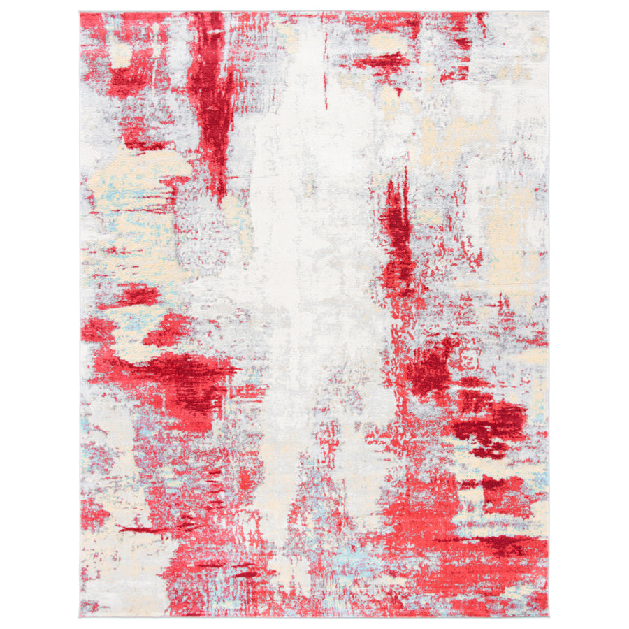 SAFAVIEH Jasper Collection JSP101Q Red / Ivory Rug Image 1