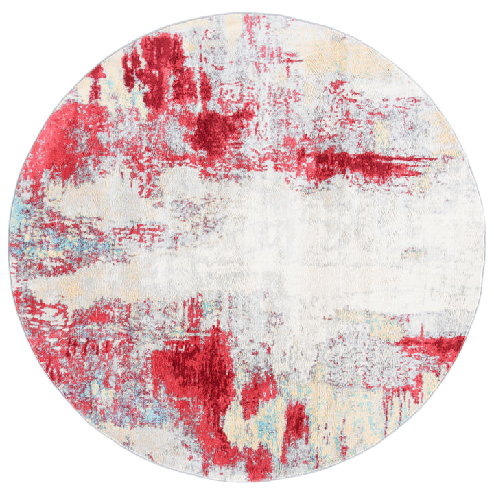 SAFAVIEH Jasper Collection JSP101Q Red / Ivory Rug Image 4