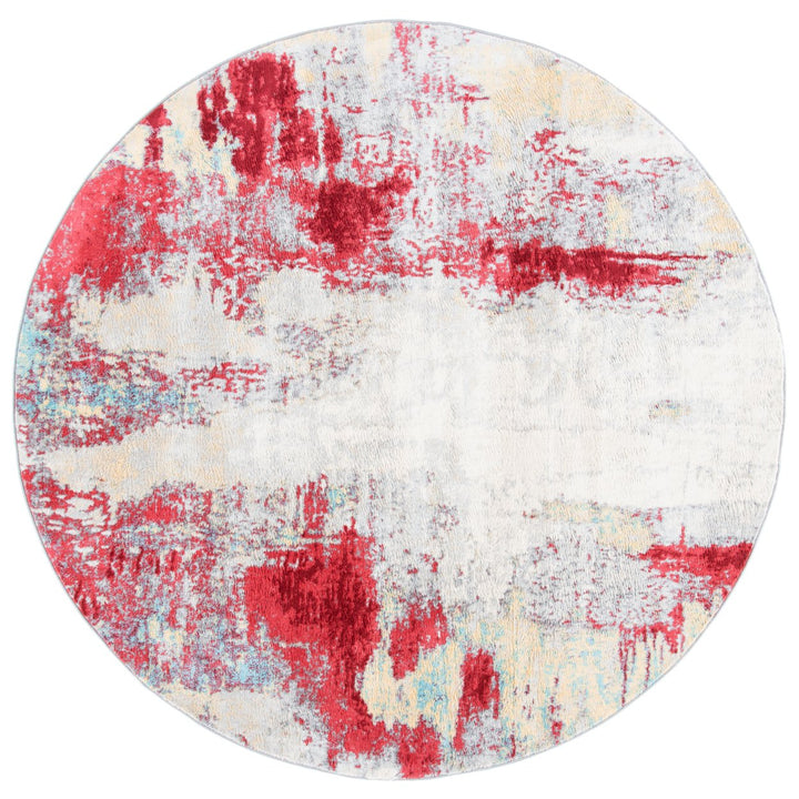 SAFAVIEH Jasper Collection JSP101Q Red / Ivory Rug Image 1