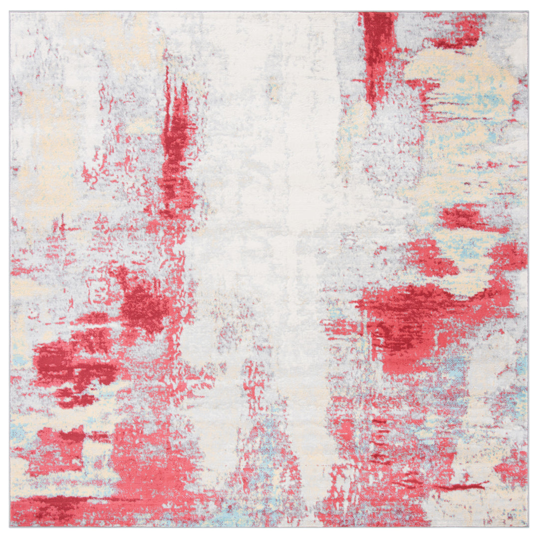 SAFAVIEH Jasper Collection JSP101Q Red / Ivory Rug Image 5