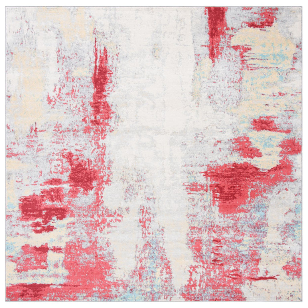 SAFAVIEH Jasper Collection JSP101Q Red / Ivory Rug Image 1