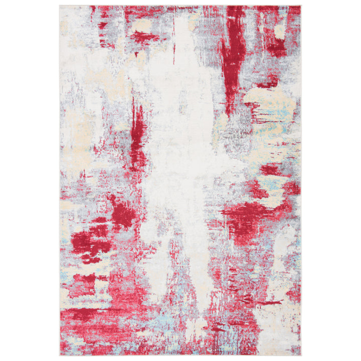 SAFAVIEH Jasper Collection JSP101Q Red / Ivory Rug Image 1