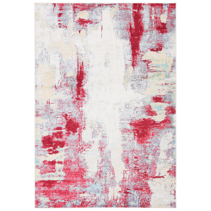 SAFAVIEH Jasper Collection JSP101Q Red / Ivory Rug Image 8