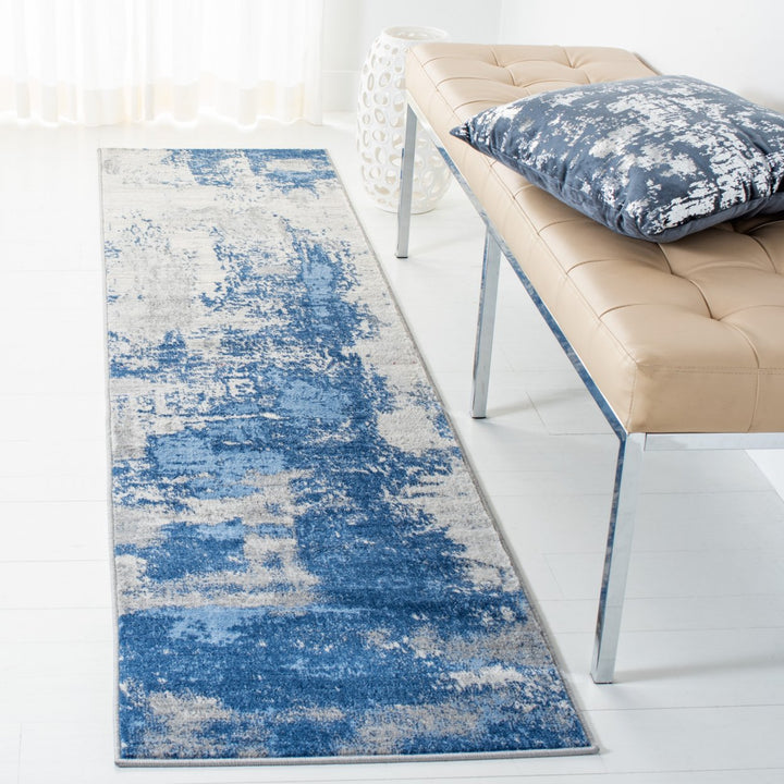 SAFAVIEH Jasper Collection JSP101M Blue / Ivory Rug Image 3