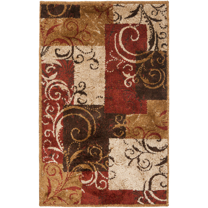 SAFAVIEH Kashmir Collection KAS113A Camel / Multi Rug Image 1