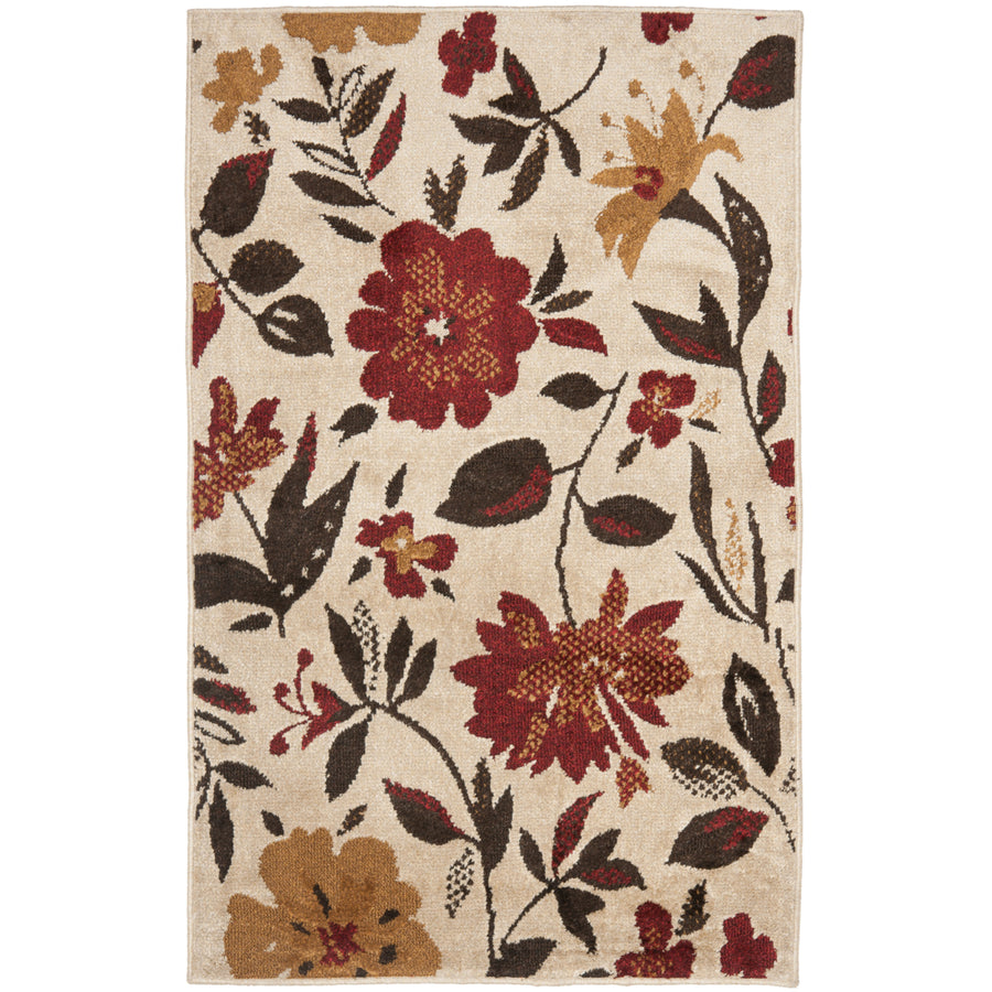 SAFAVIEH Kashmir Collection KAS112A Ivory / Red Rug Image 1