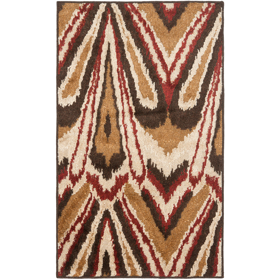 SAFAVIEH Kashmir Collection KAS114B Camel / Multi Rug Image 1