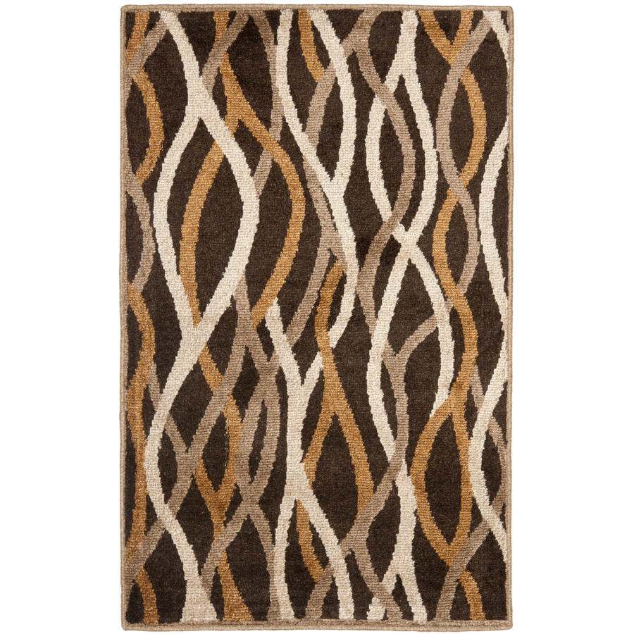 SAFAVIEH Kashmir Collection KAS117A Brown / Multi Rug Image 1