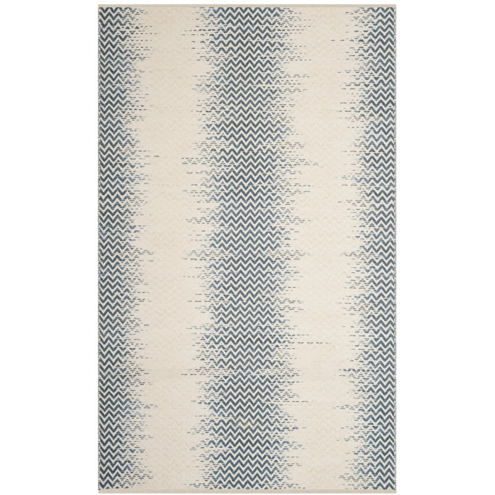 SAFAVIEH Cotton Kilim KLC121A Handwoven Blue / Ivory Rug Image 2