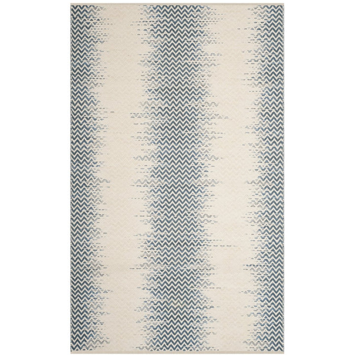 SAFAVIEH Cotton Kilim KLC121A Handwoven Blue / Ivory Rug Image 2