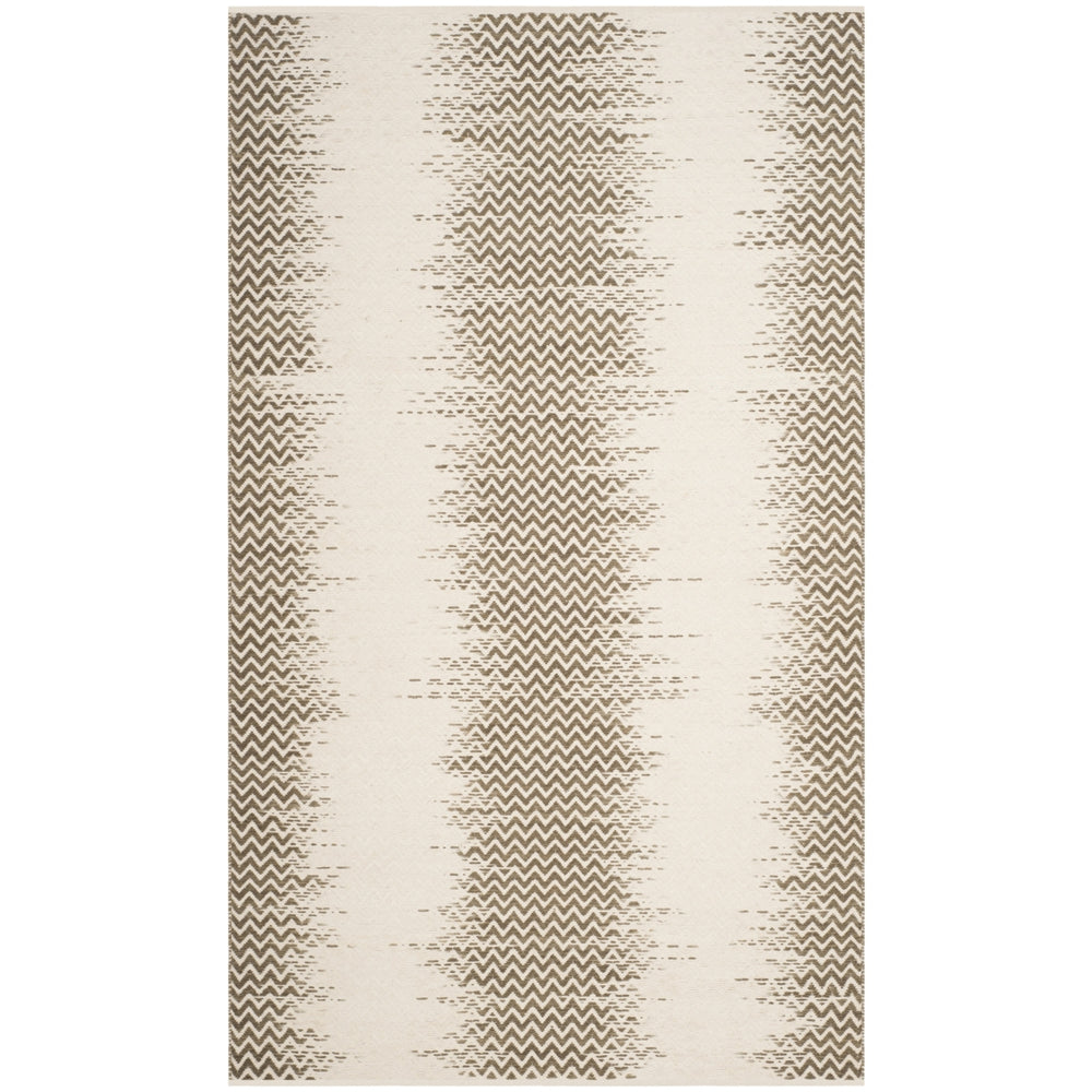 SAFAVIEH Cotton Kilim KLC121B Handwoven Brown / Ivory Rug Image 2