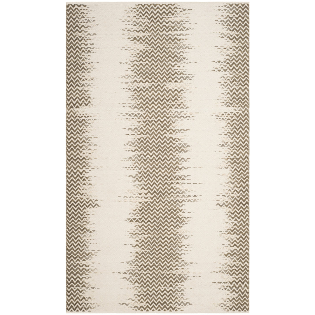 SAFAVIEH Cotton Kilim KLC121B Handwoven Brown / Ivory Rug Image 2