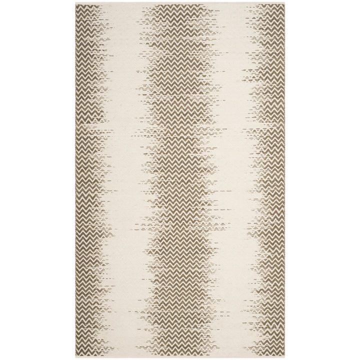 SAFAVIEH Cotton Kilim KLC121B Handwoven Brown / Ivory Rug Image 2