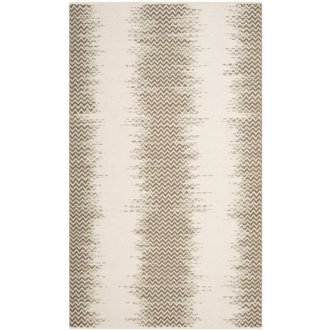 SAFAVIEH Cotton Kilim KLC121B Handwoven Brown / Ivory Rug Image 1