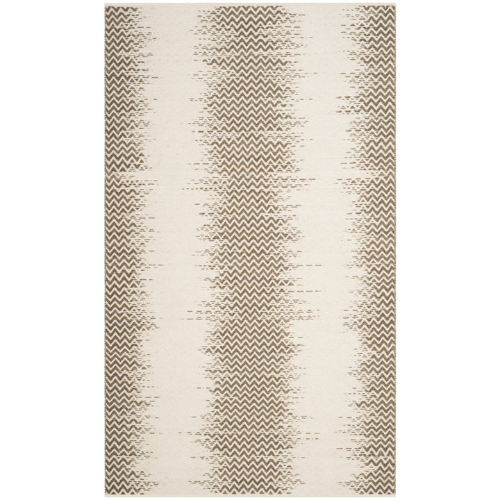 SAFAVIEH Cotton Kilim KLC121B Handwoven Brown / Ivory Rug Image 1