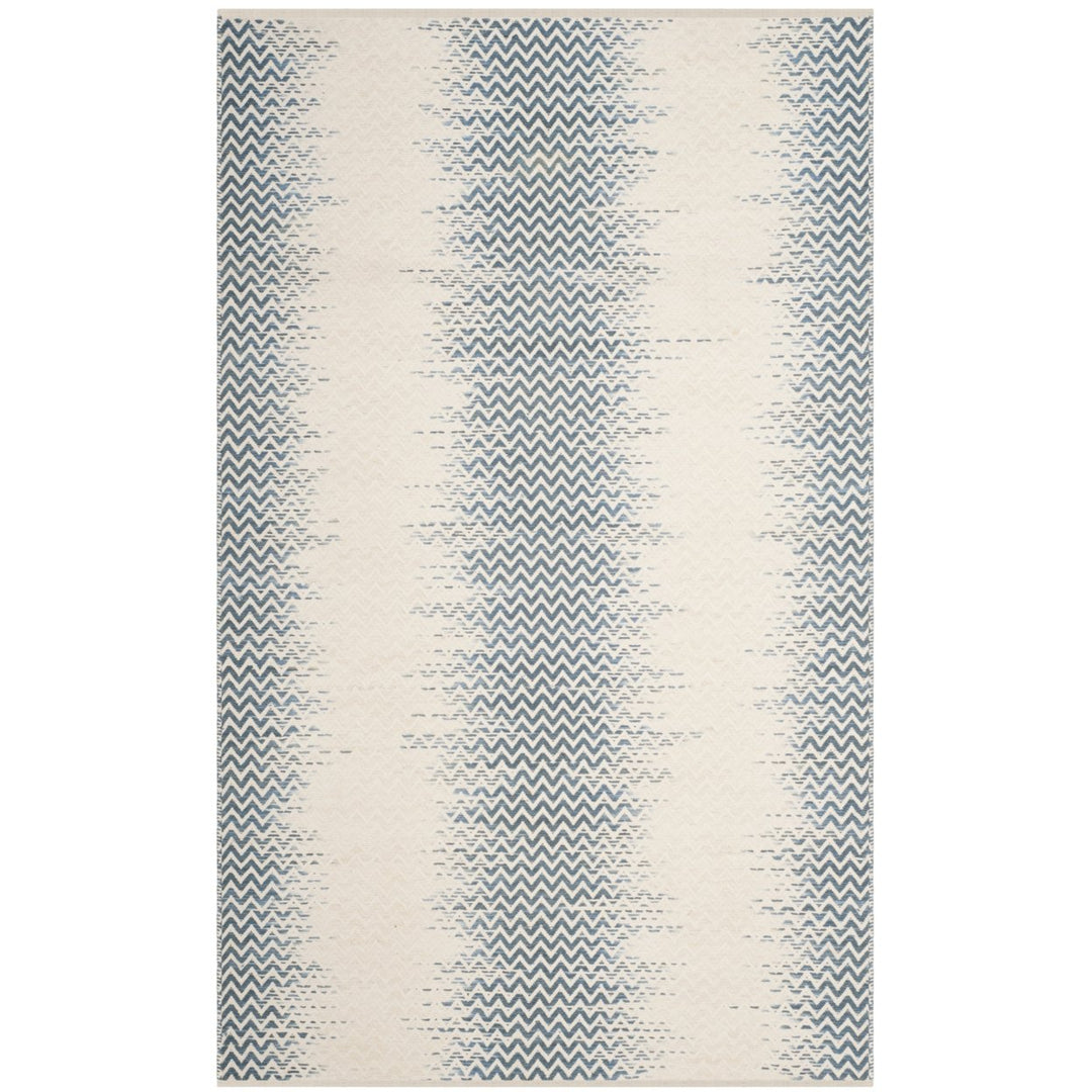 SAFAVIEH Cotton Kilim KLC121A Handwoven Blue / Ivory Rug Image 4