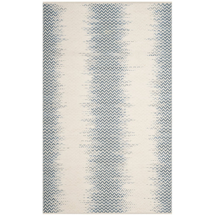 SAFAVIEH Cotton Kilim KLC121A Handwoven Blue / Ivory Rug Image 4