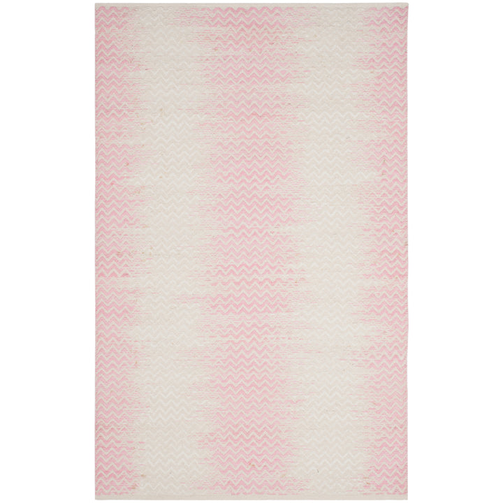 SAFAVIEH Cotton Kilim KLC121E Light Pink / Ivory Rug Image 2